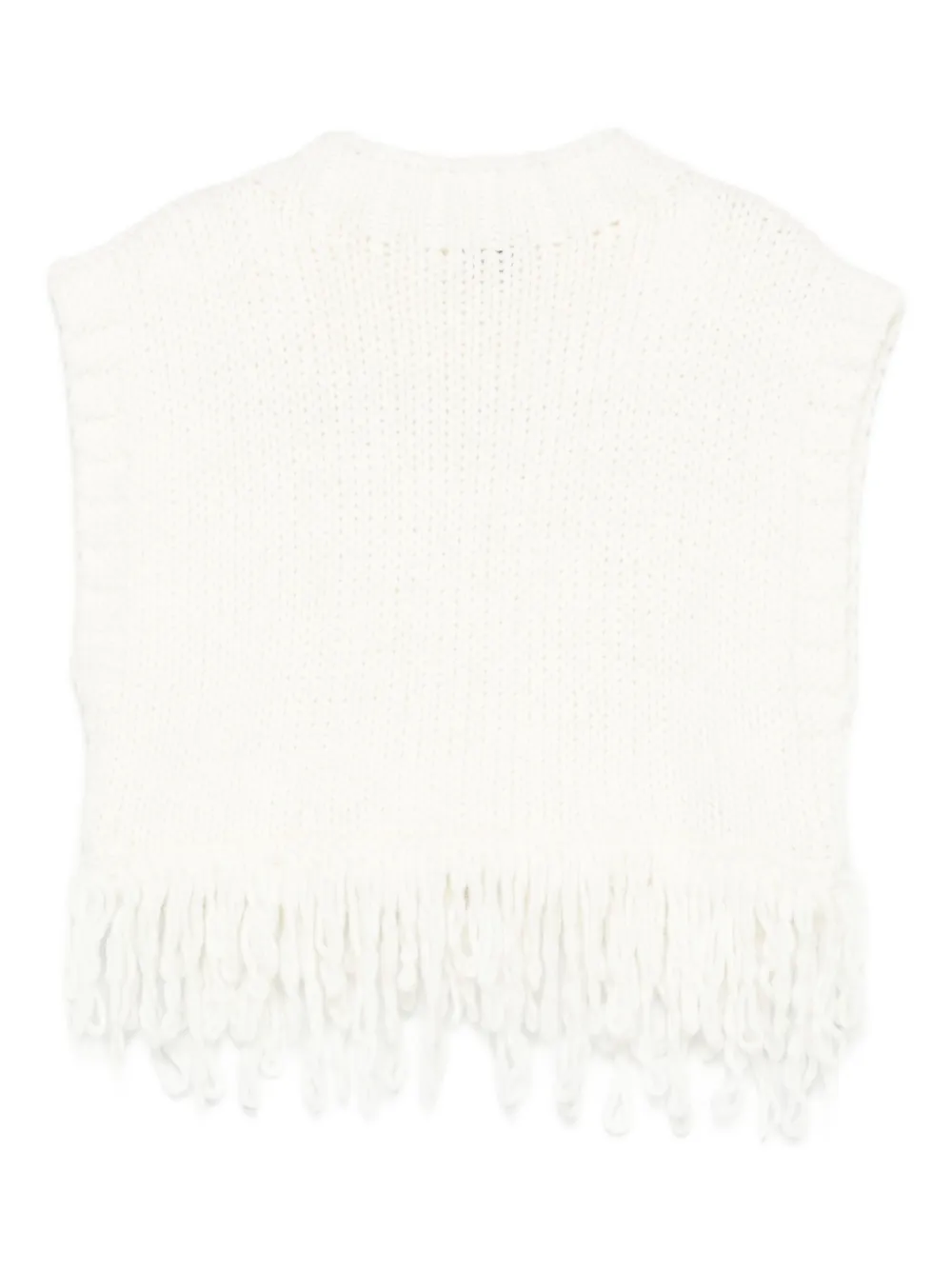 Il Gufo fringed knitted vest | Girls Jumpers & Knitwear | Image 2