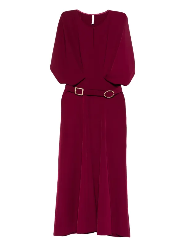 knee length dresses for ladies Kate Puff Sleeve Belted Dress-Ivory, Elegant Garden main image 0