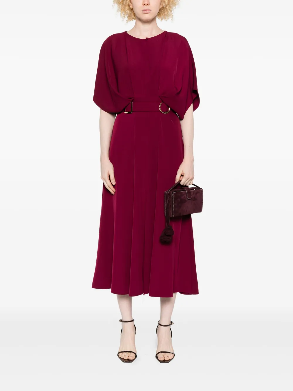 IMPERIAL belted puff-sleeve midi dress | Day Dresses | Image 2