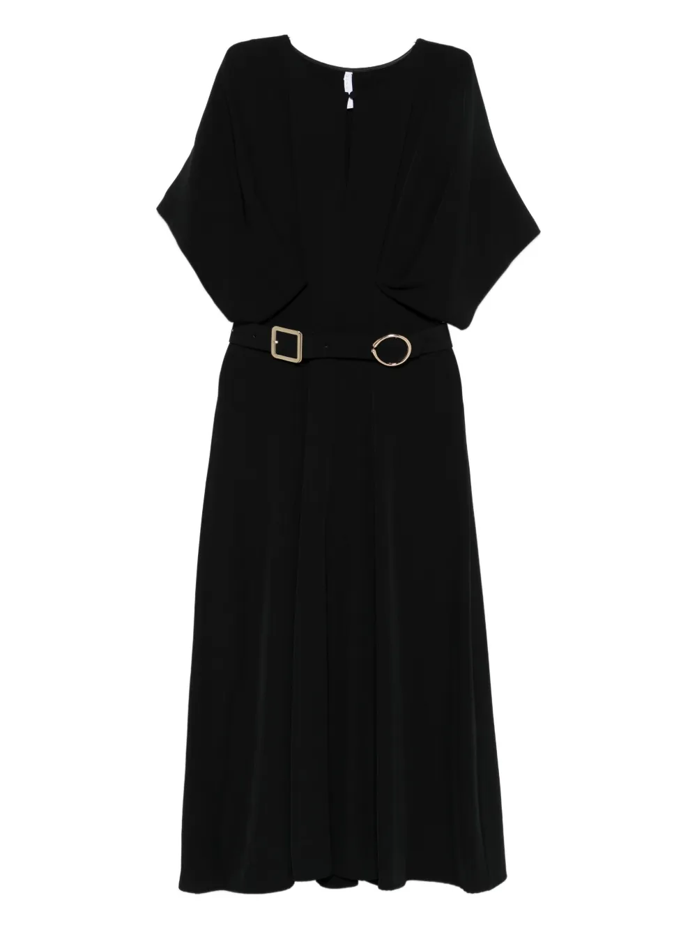 Imperial Crew-neck Midi Dress In Black