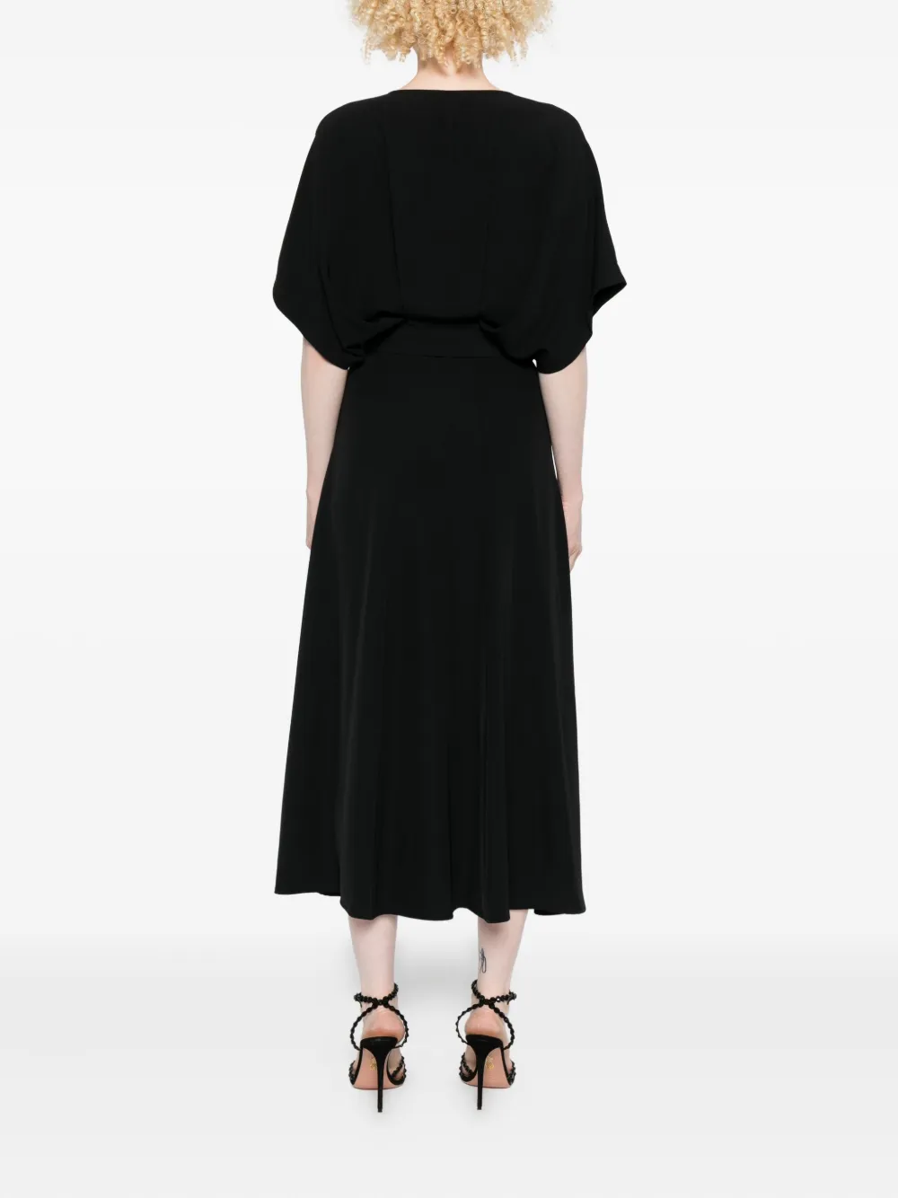 Imperial Crew-neck Midi Dress In Black