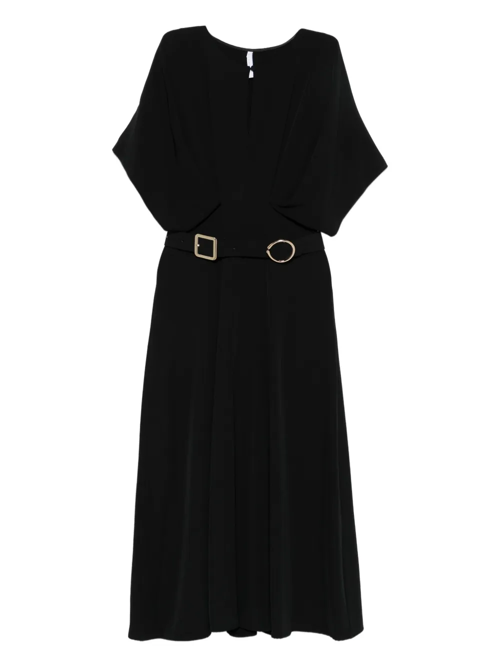 IMPERIAL crew-neck midi dress | Black | Image 1