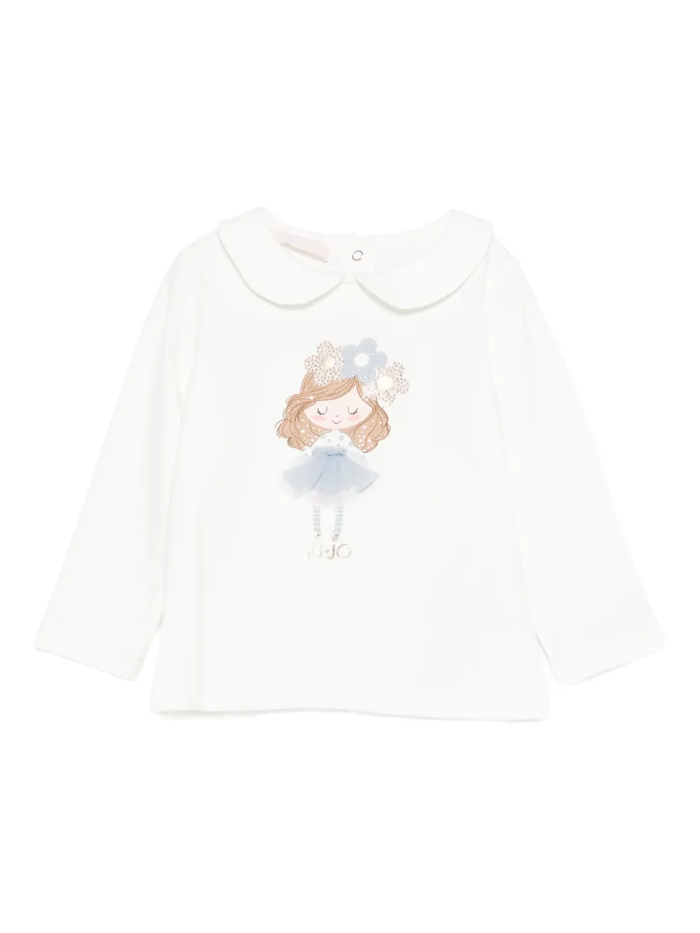 LIU JO playera con cuello Peter Pan | blanco | Image 1