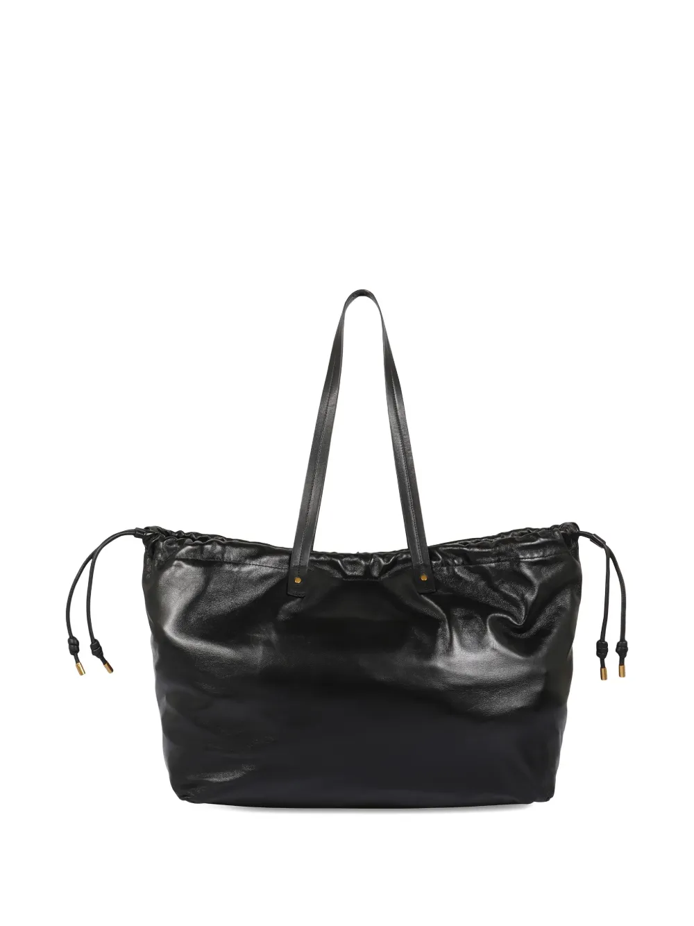 ISABEL MARANT drawstring leather tote bag - Zwart