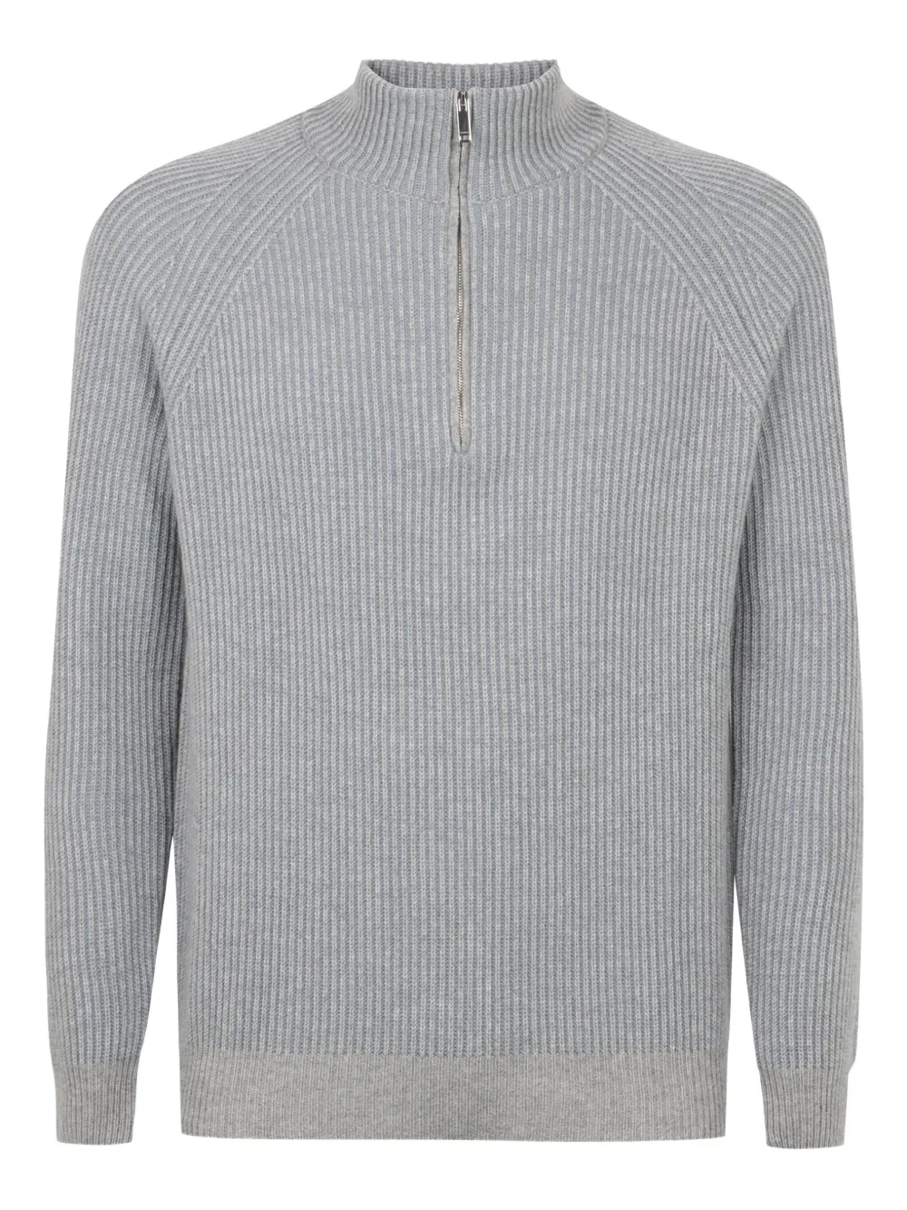 slowear ribbed half-zip sweater | Grey | Image 1