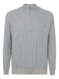 slowear ribbed half-zip sweater - Grey