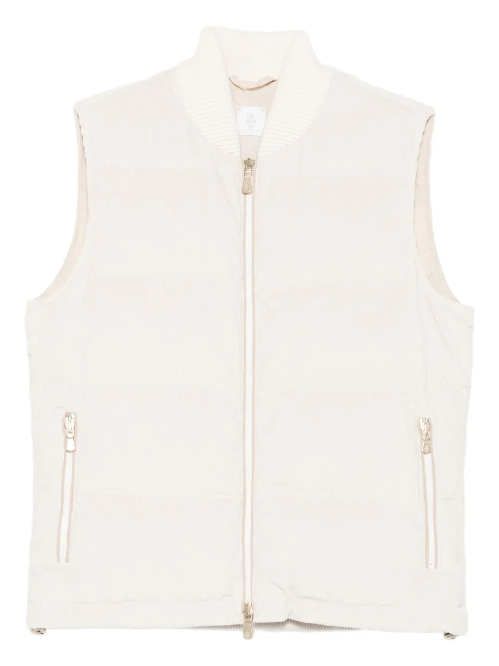 Eleventy corduroy zip-front gilet | White | Image 1