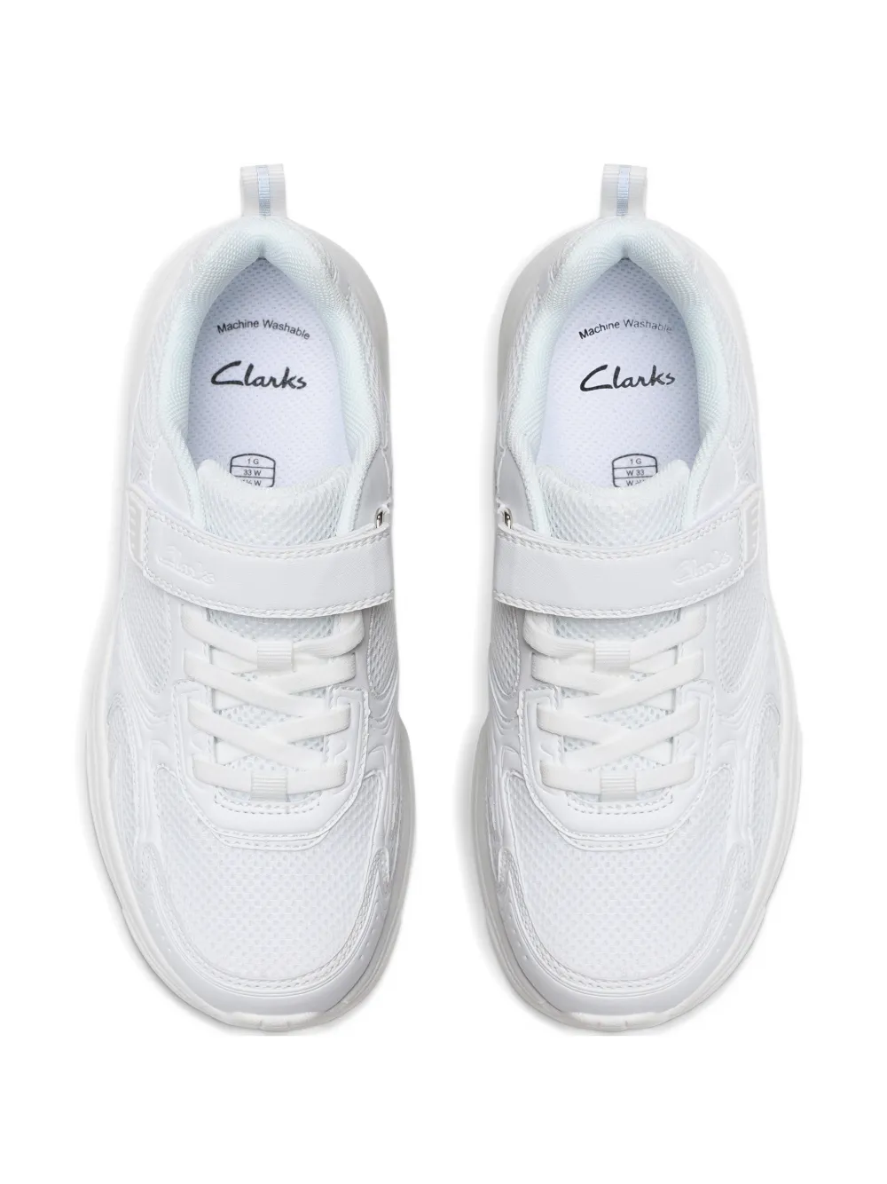 Clarks Kids Crafton Move sneakers met klittenband Wit