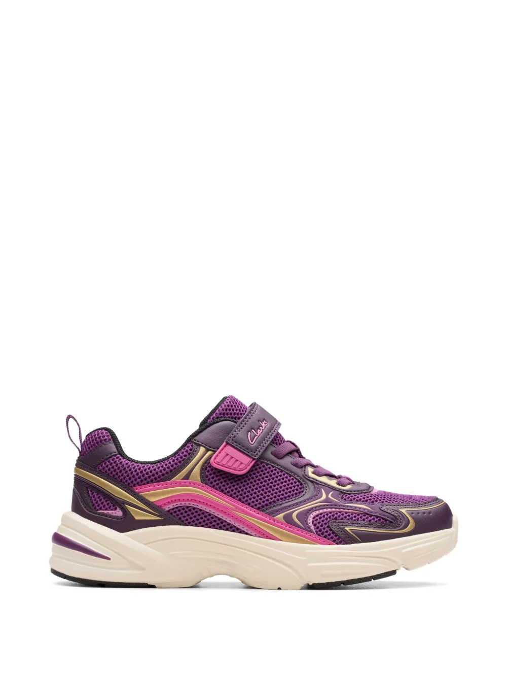  Clarks Kids Zapatillas Crafton Move Con Cierre Autoadherente - Morado 