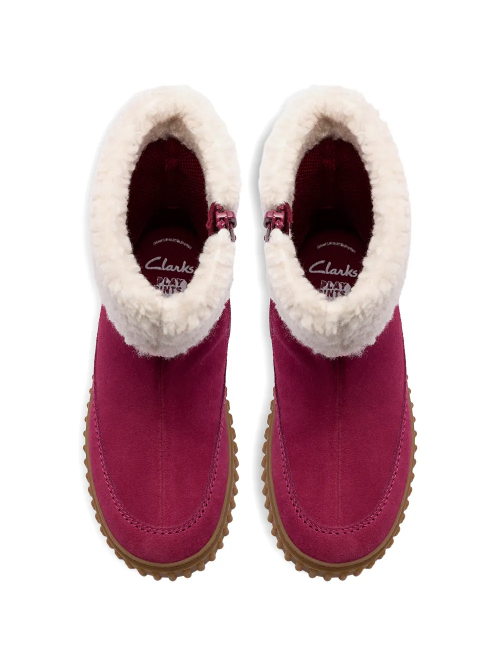 Clarks Kids Cove Snug suède laarzen Roze