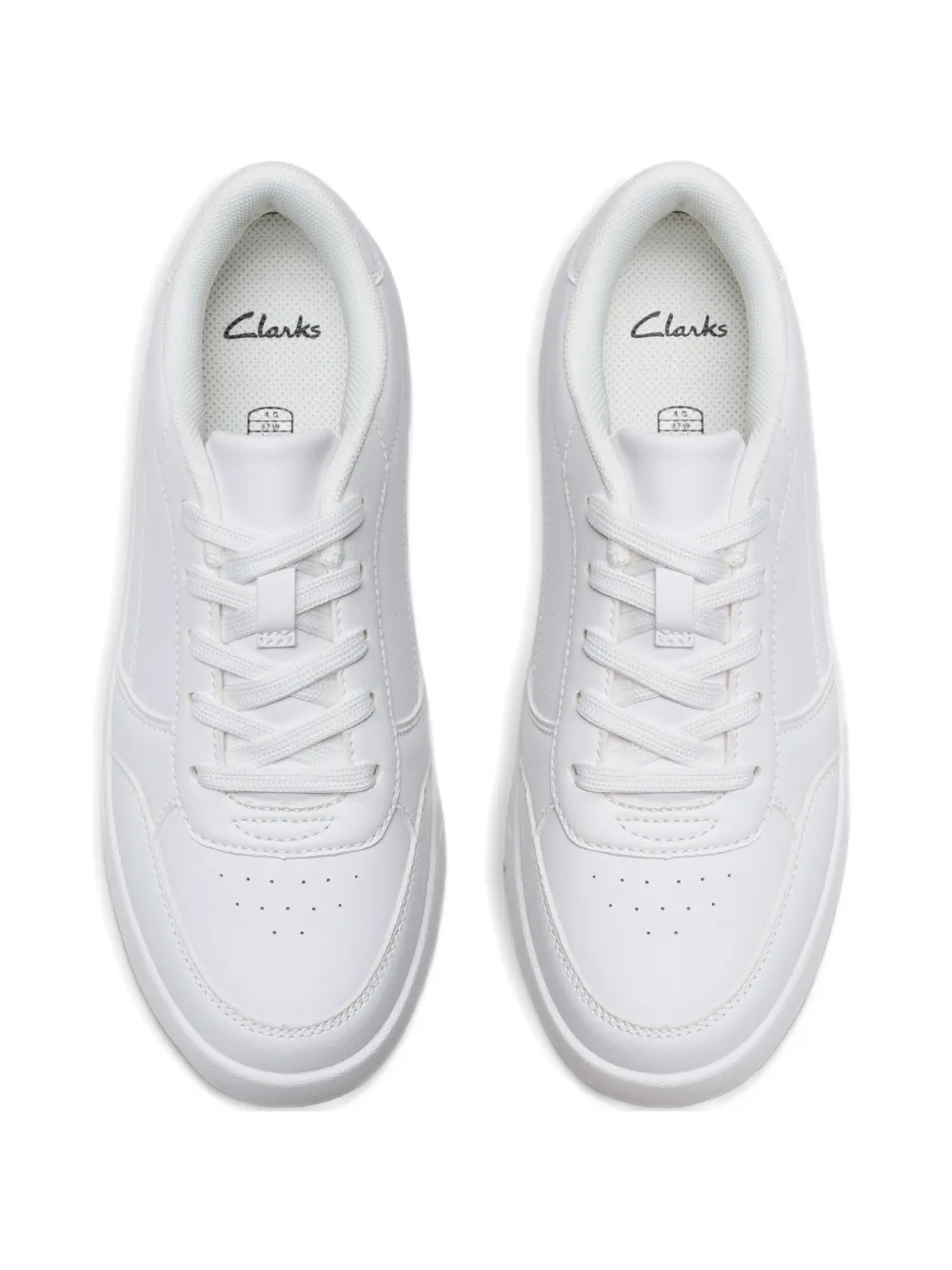 Clarks Kids Barley Step lace-up sneakers Wit