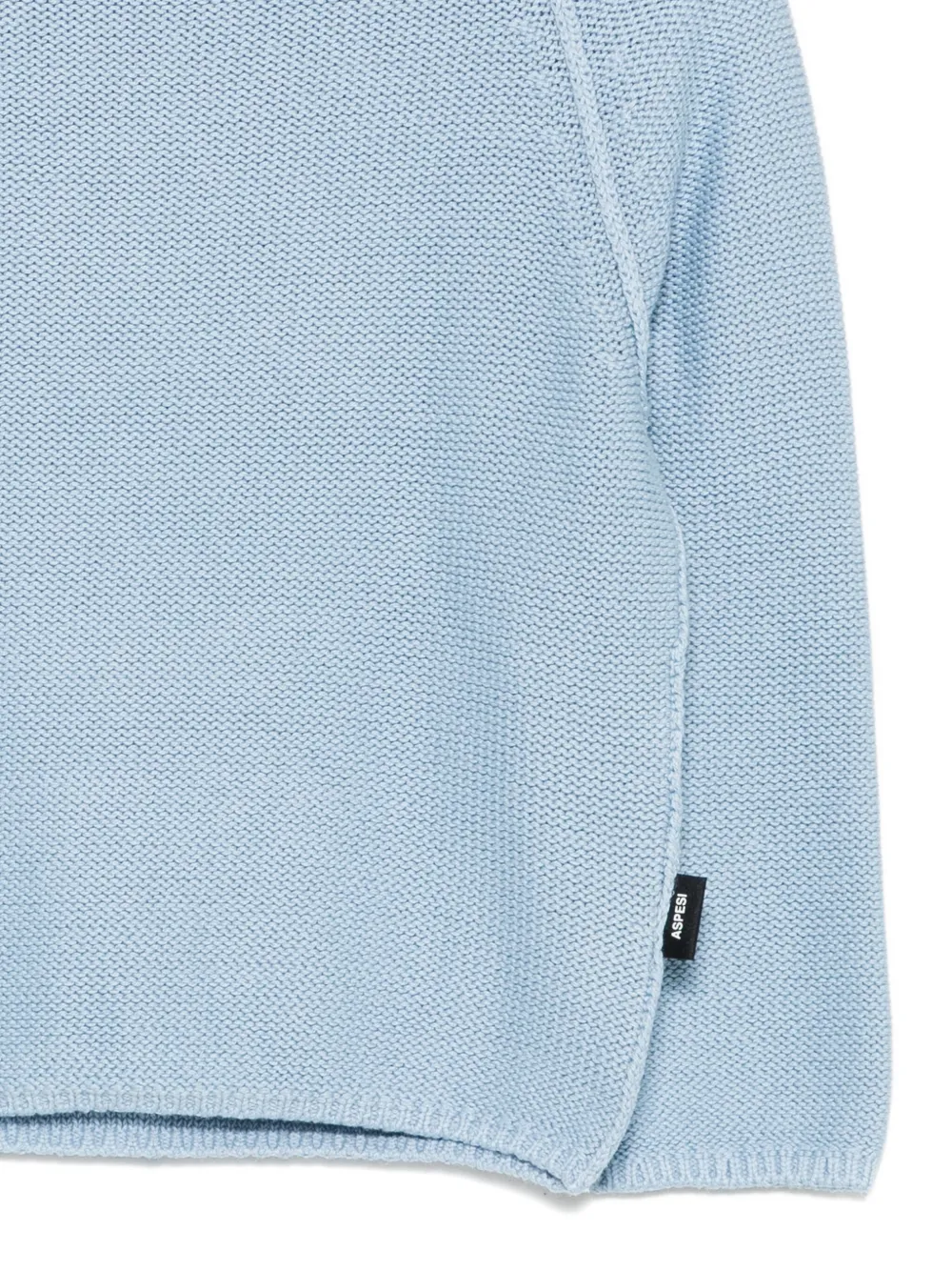 Aspesi Raglan-sleeve Cotton Sweater In Blue