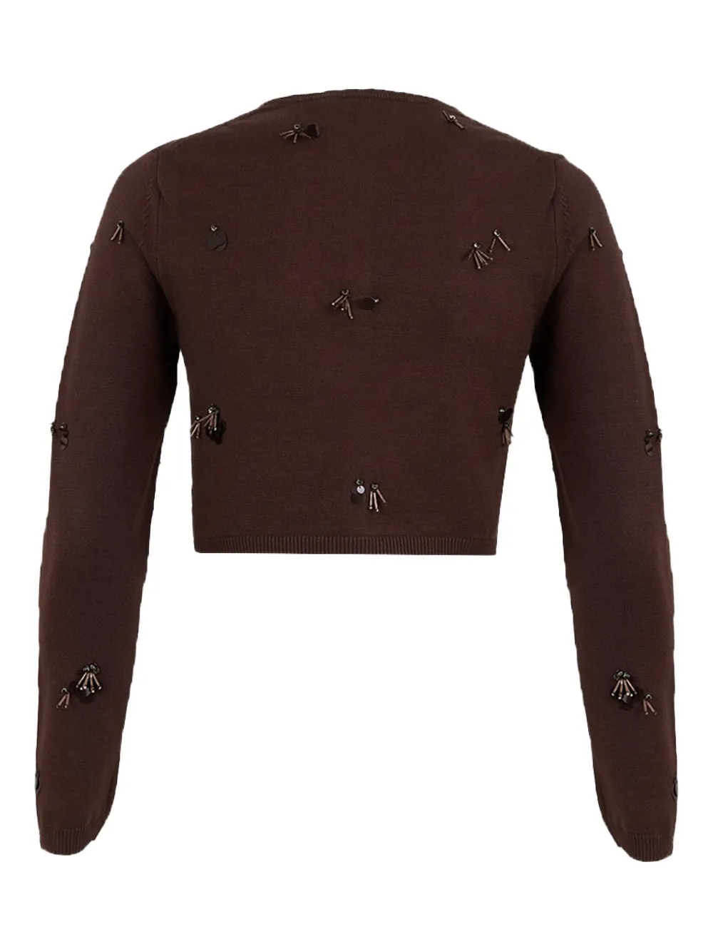 Simkhai Zadie verfraaid cropped vest Bruin