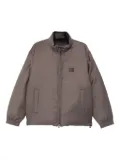 Emporio Armani logo-patch padded jacket - Grey