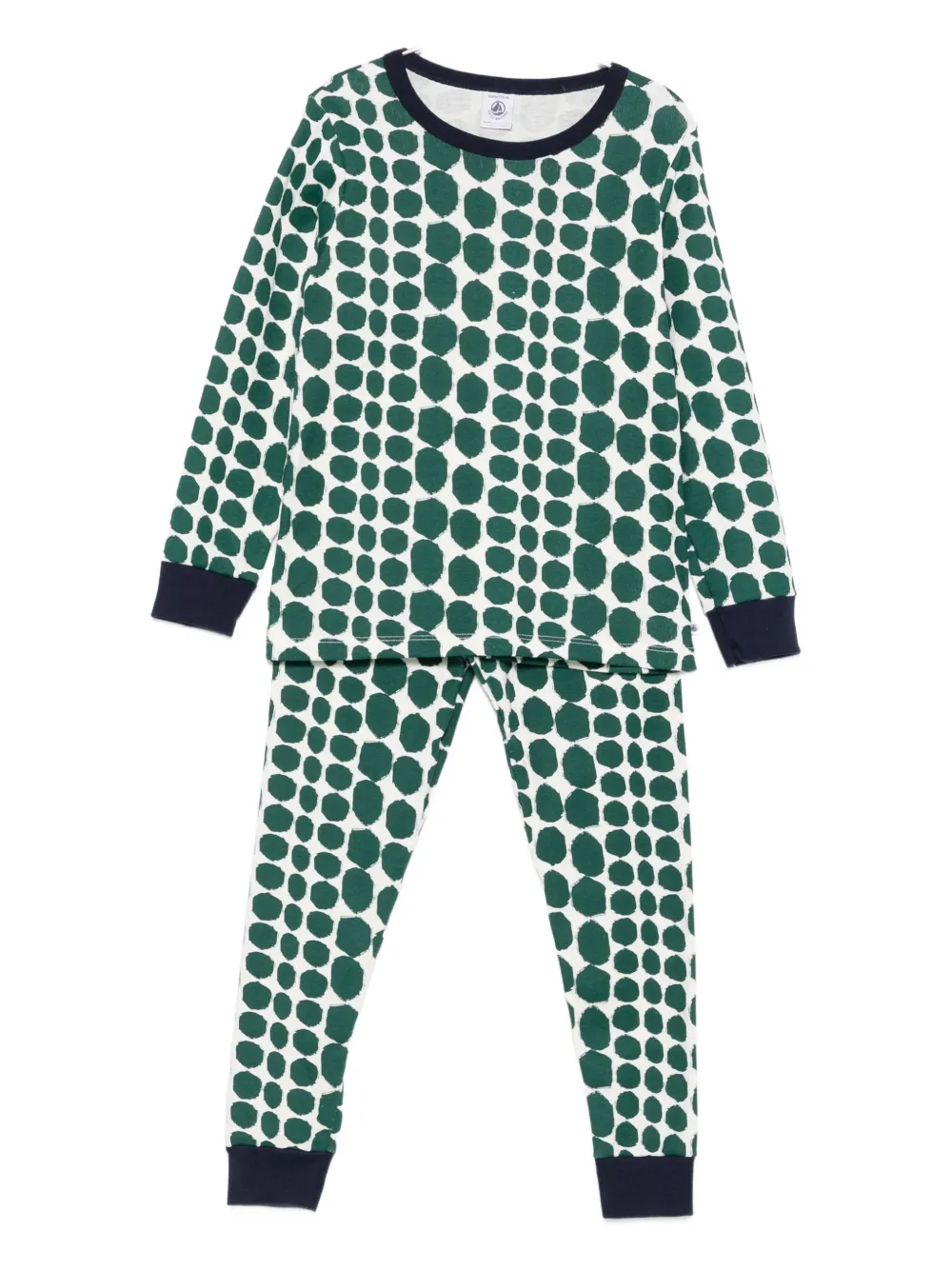 Petit Bateau Spot Pyjamas Mask In Green