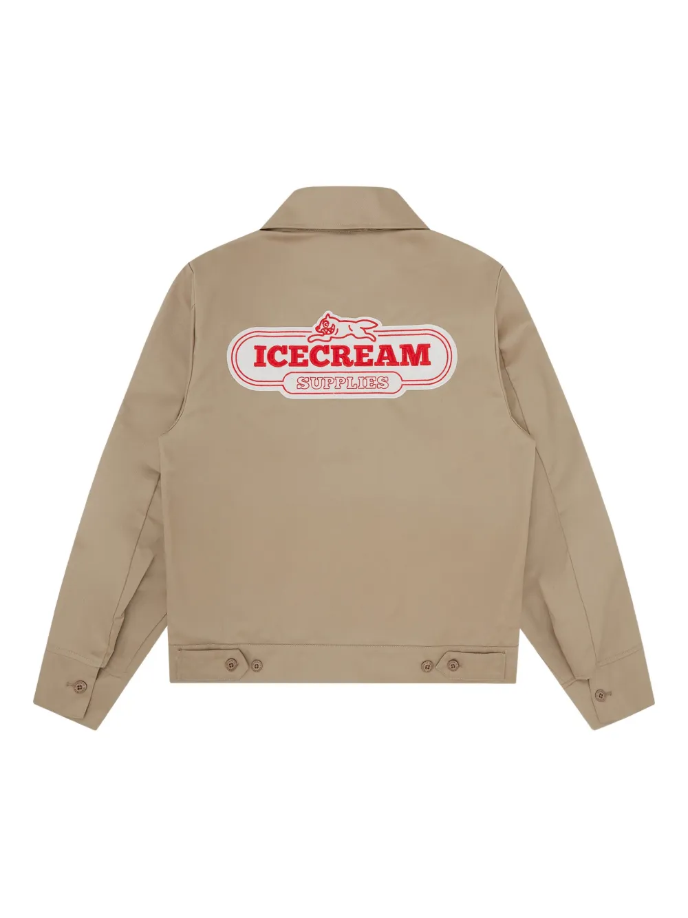 Icecream Logo-patch Zip-front Jacket In Burgundy