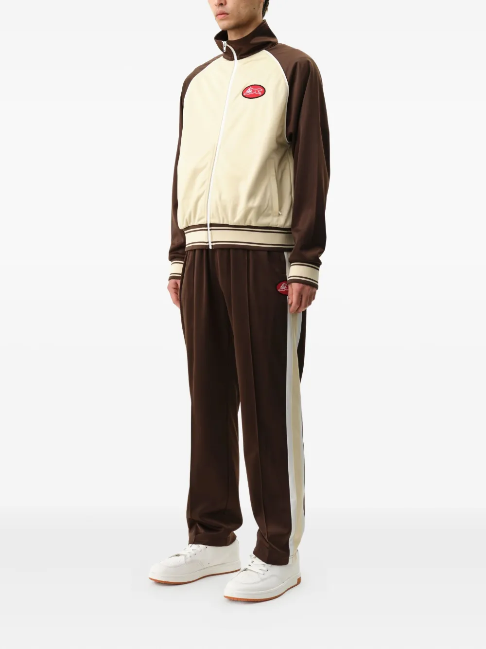Icecream Side-stripe Logo-patch Track Pants In Brown