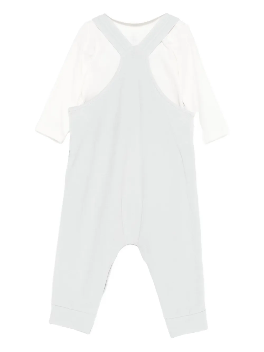 Petit Bateau Button-fastening Ribbed Bodysuit In White