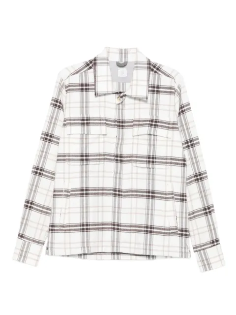 Eleventy checked chest-pocket shirt