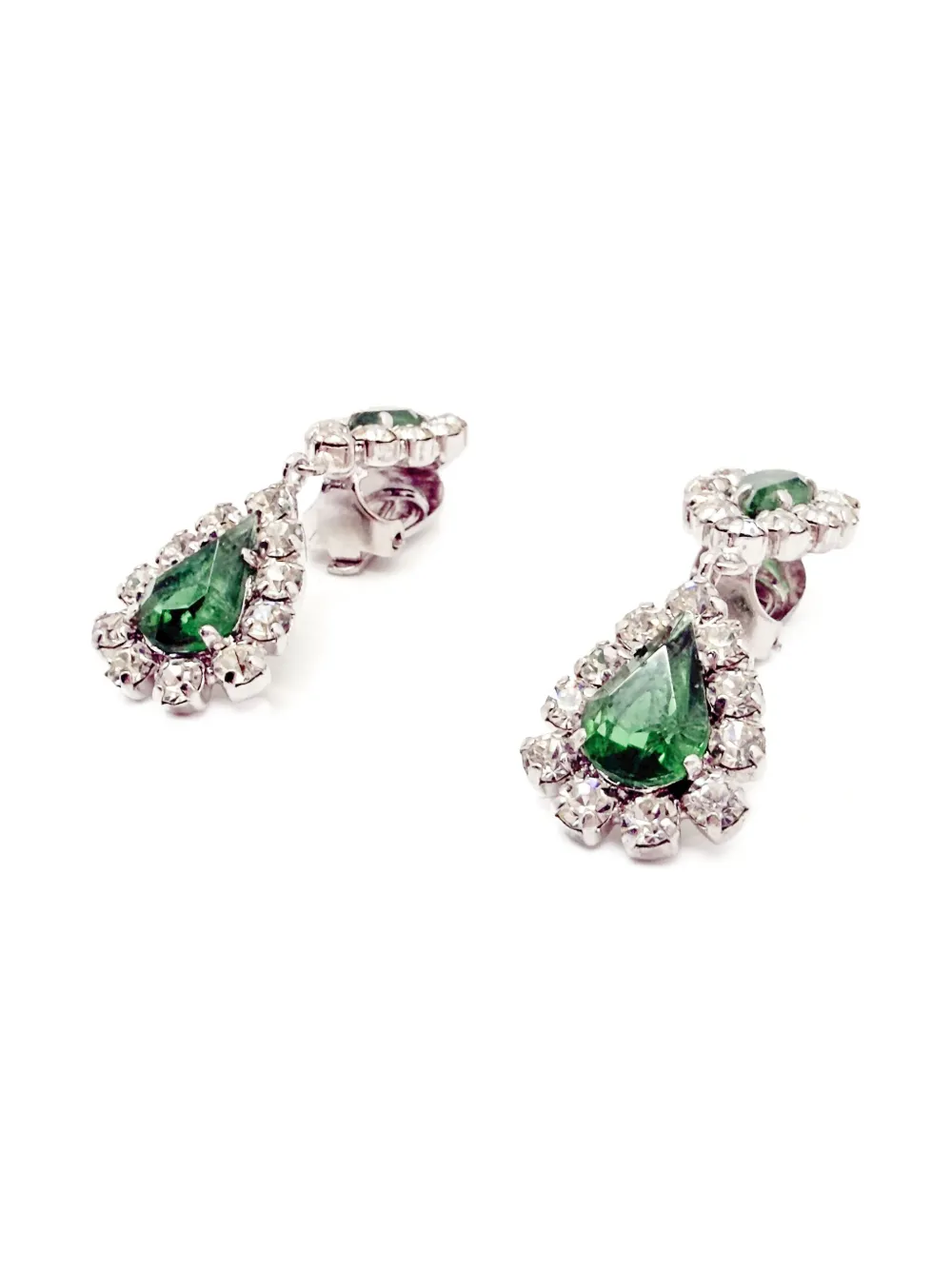 Christian Dior Pre-Owned 1972 crystal-embellished drop earrings | Image 2