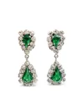 Christian Dior Pre-Owned 1972 crystal-embellished drop earrings - Silver