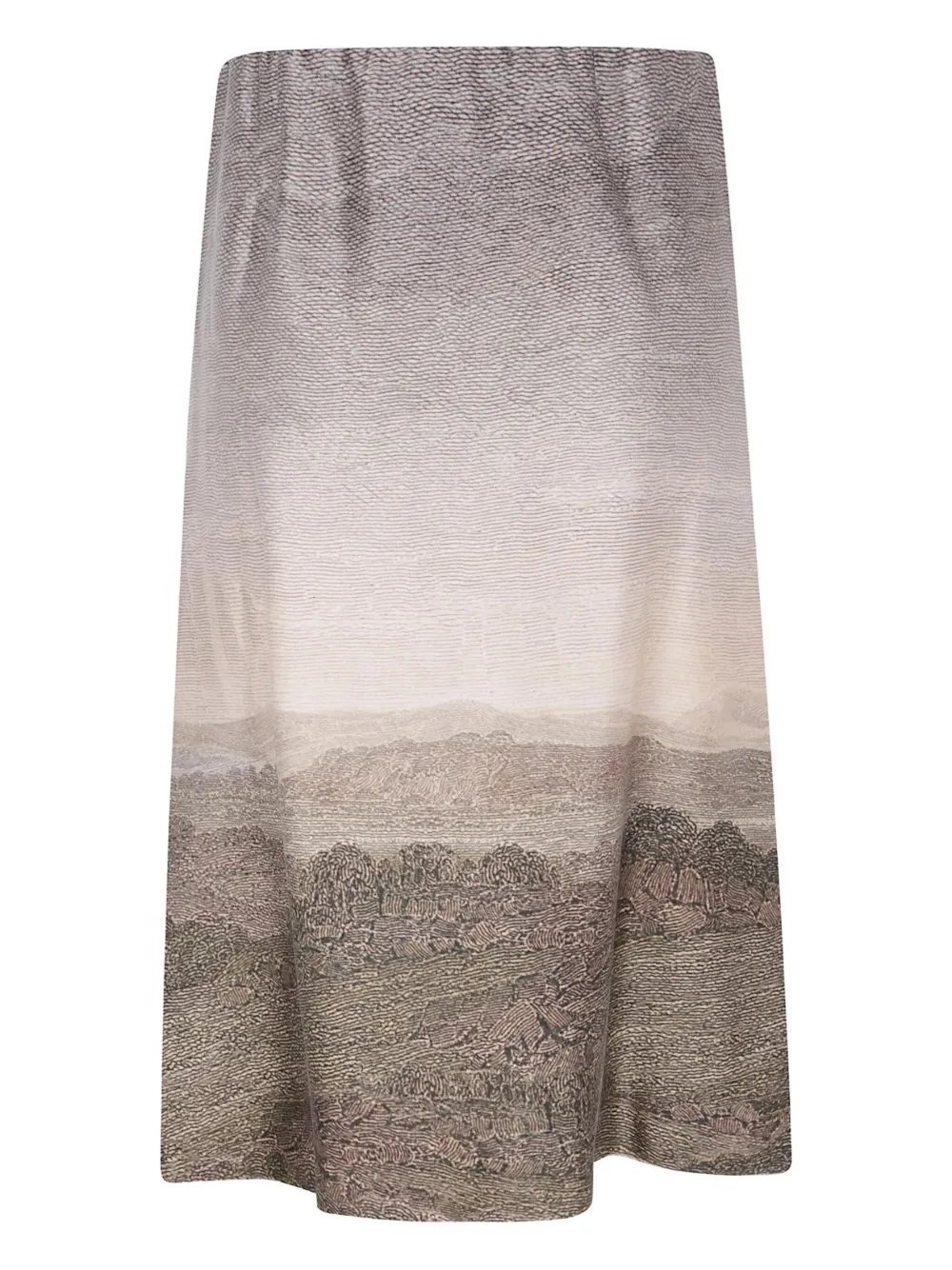 Pierre-Louis Mascia Adastrgum draped silk-blend skirt Beige