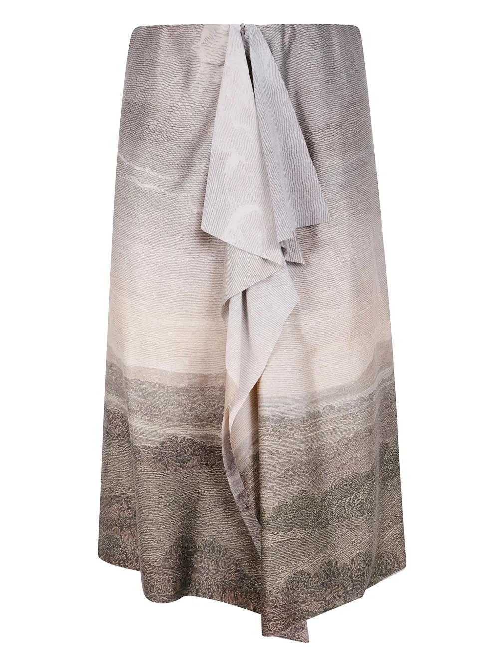 Pierre-Louis Mascia Adastrgum draped silk-blend skirt | Neutrals | Image 1