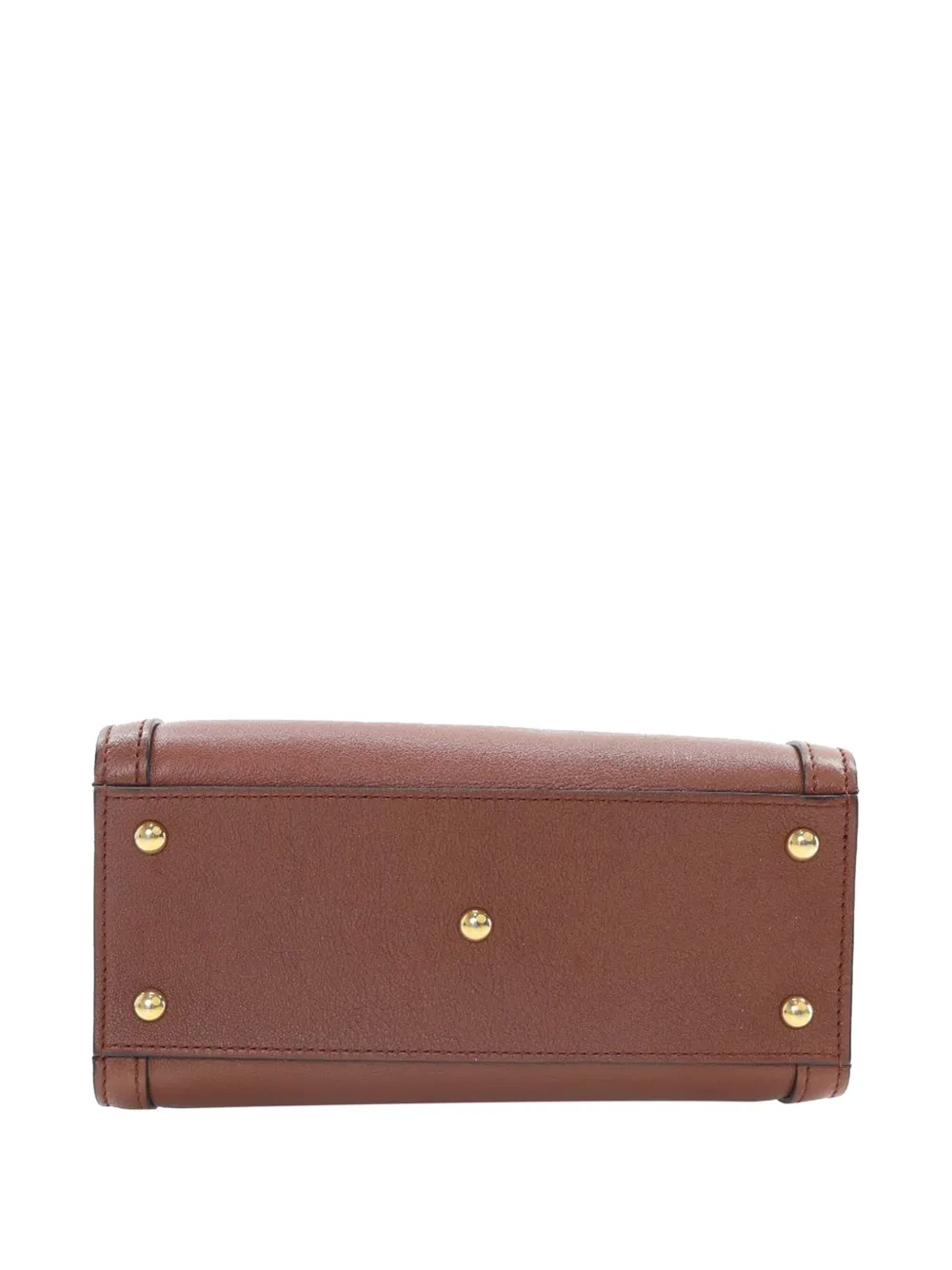 Pre-owned Gucci 2016-2025 Mini Calfskin Bamboo Diana Satchel In Brown