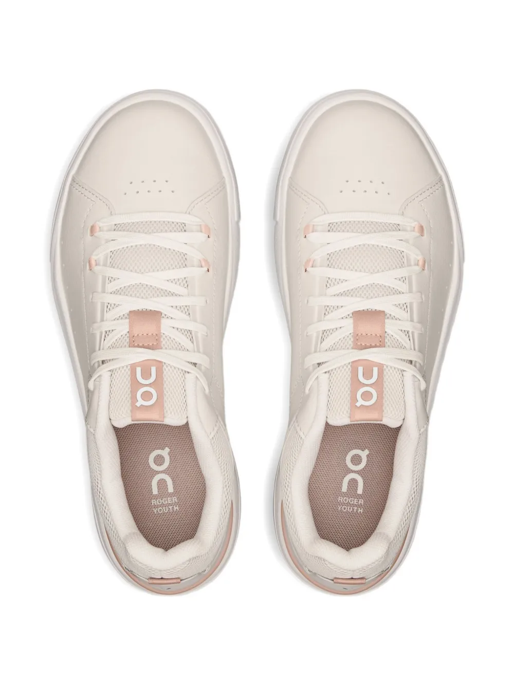 On Running The Roger Perforated Trainers In White