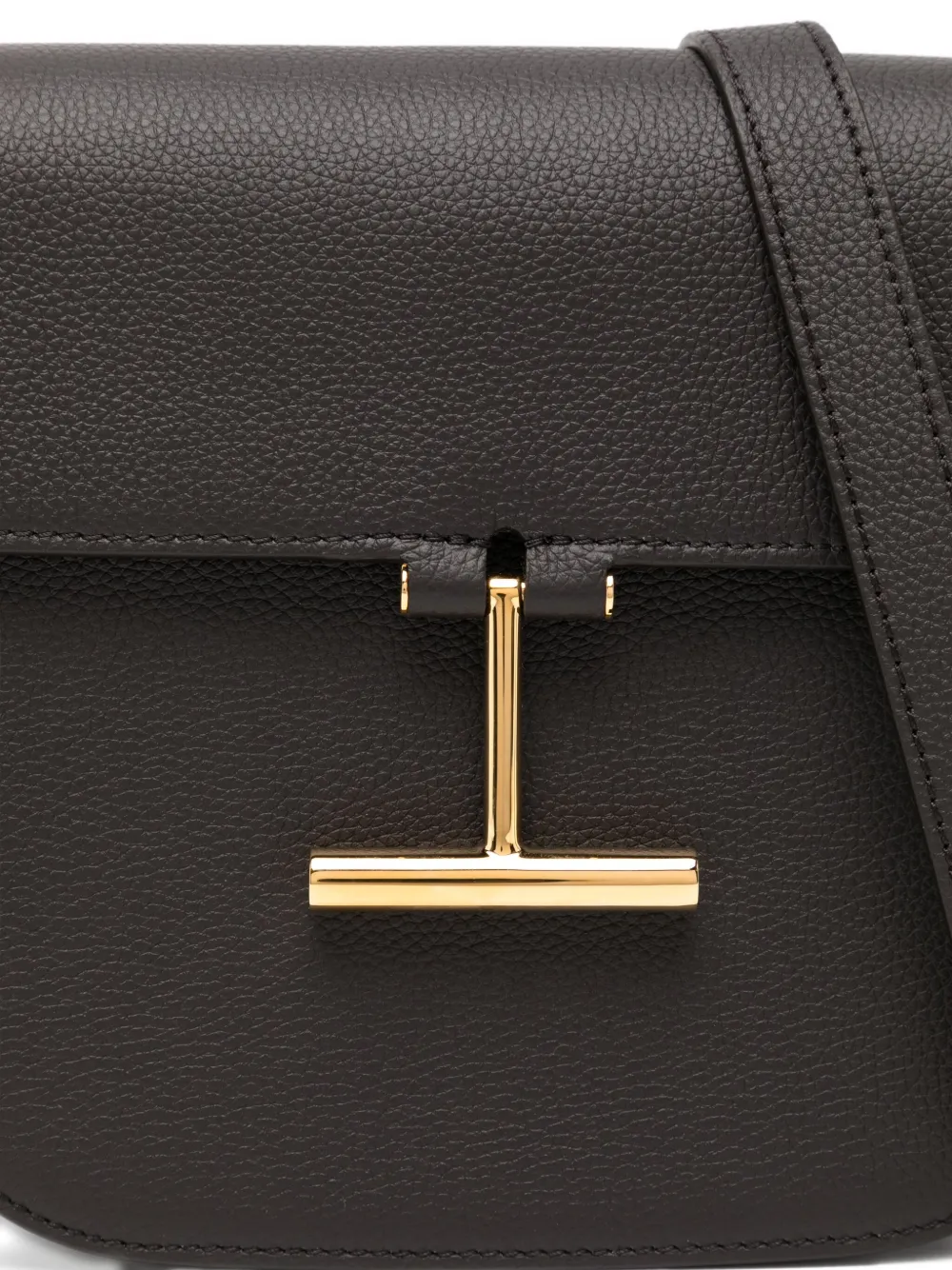 TOM FORD Kleine Tara leren schoudertas Bruin