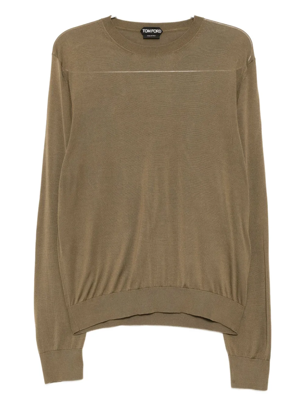 Tom Ford Silk T-shirt In Brown