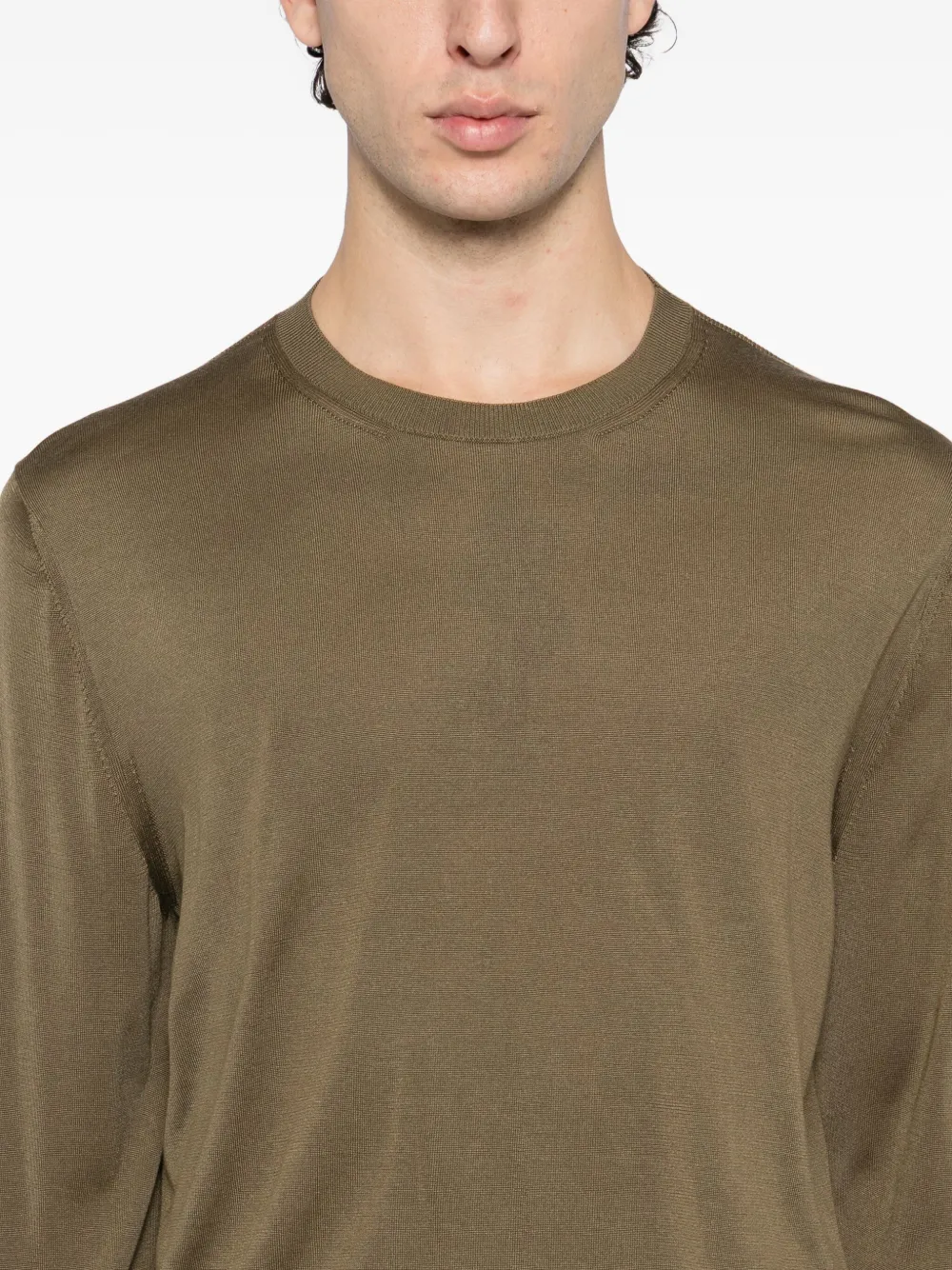 Tom Ford Silk T-shirt In Brown