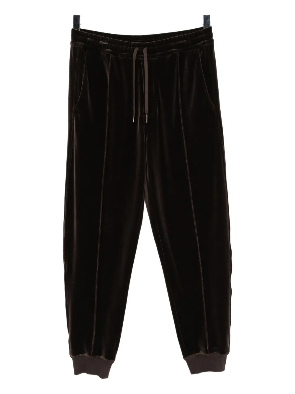 Tom Ford Velvet Drawstring Trousers In Black