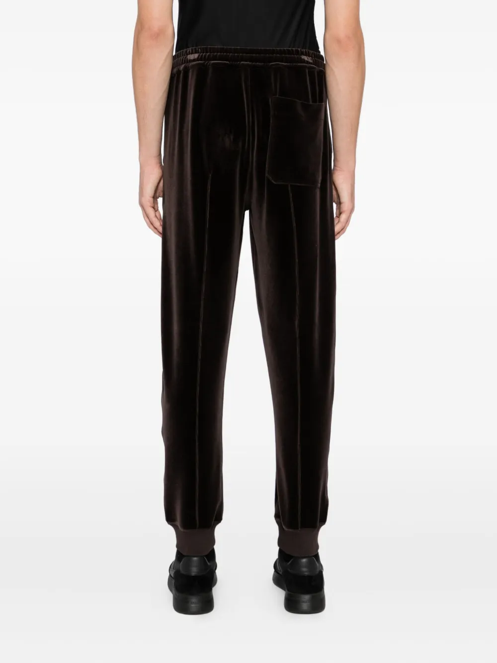 Tom Ford Velvet Drawstring Trousers In Black