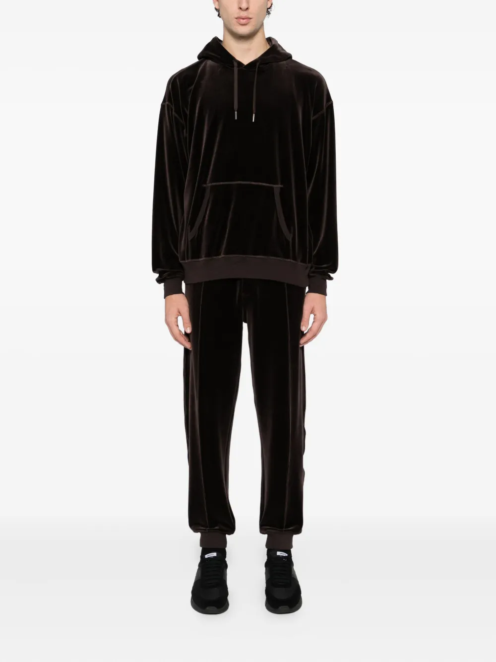 TOM FORD Fluwelen broek met trekkoord - Bruin
