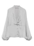 D.Exterior pleated blouse - Grey