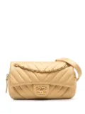 CHANEL Pre-Owned 2014-2015 Mini Quilted Chevron Lambskin Camera Case Flap crossbody bag - Gold