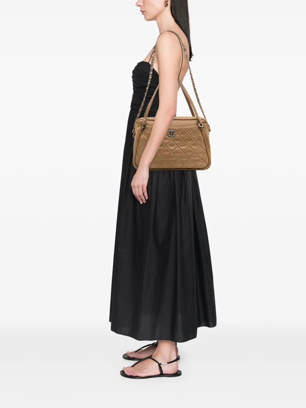 CHANEL Pre-Owned 2012 Quilted Iridescent Calfskin Relax CC satchel | Pre-Owned | Image 2