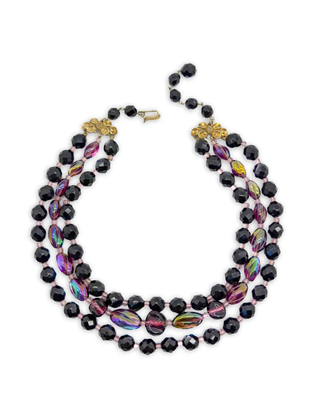 Schiaparelli Vintage Collana con ametista anni '50 - Oro