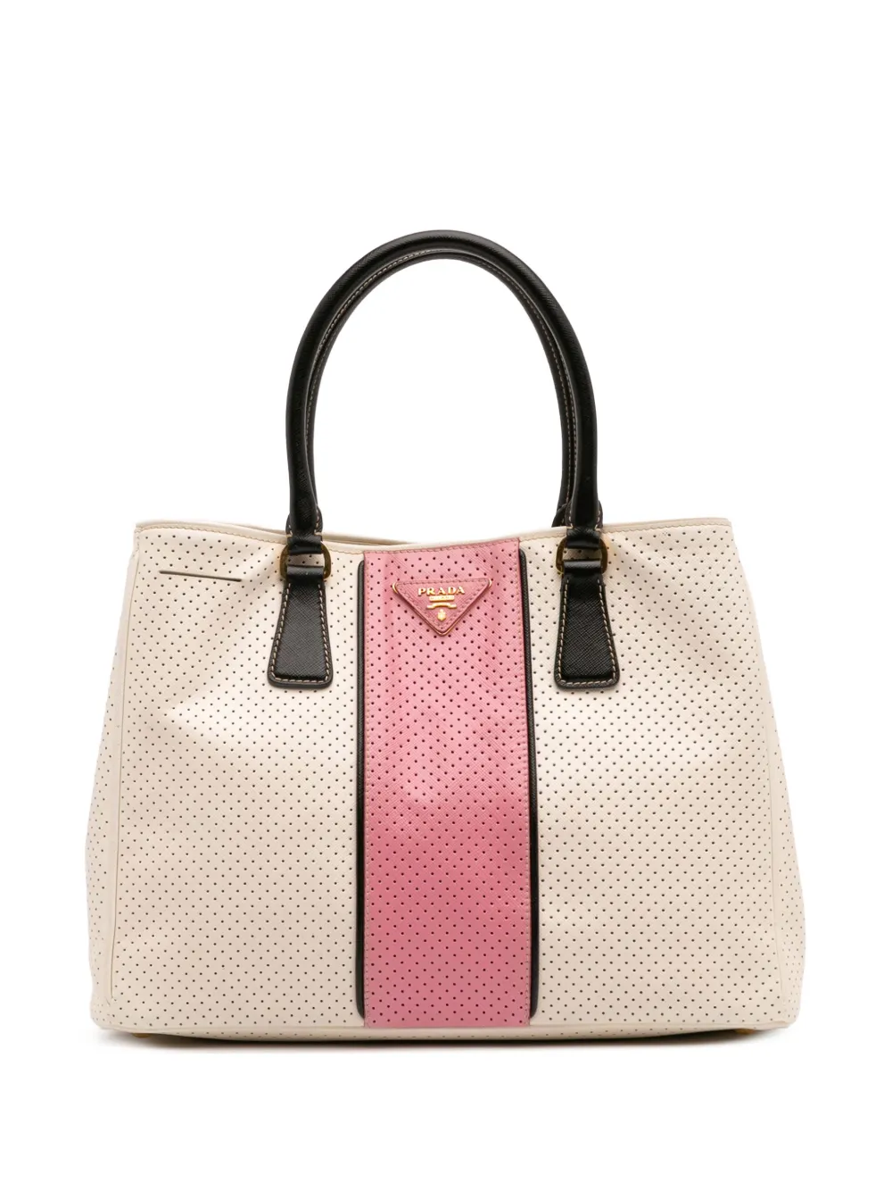 Prada Pre-Owned 2000-2025 Medium Saffiano Fori Perforated Galleria tote bag | Pink | Image 1