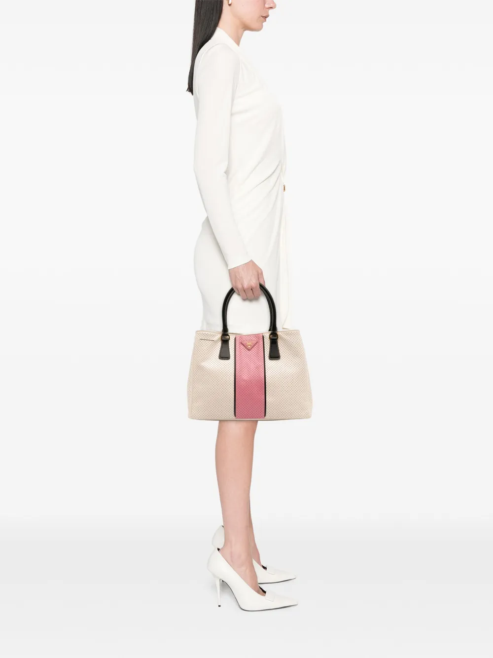 Prada Pre-Owned 2000-2025 Medium Saffiano Fori Perforated Galleria tote bag | Pre-Owned | Image 2
