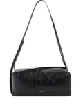 Jil Sander diagonal-zip leather shoulder bag - Black