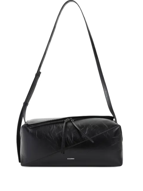 Jil Sander diagonal-zip leather shoulder bag