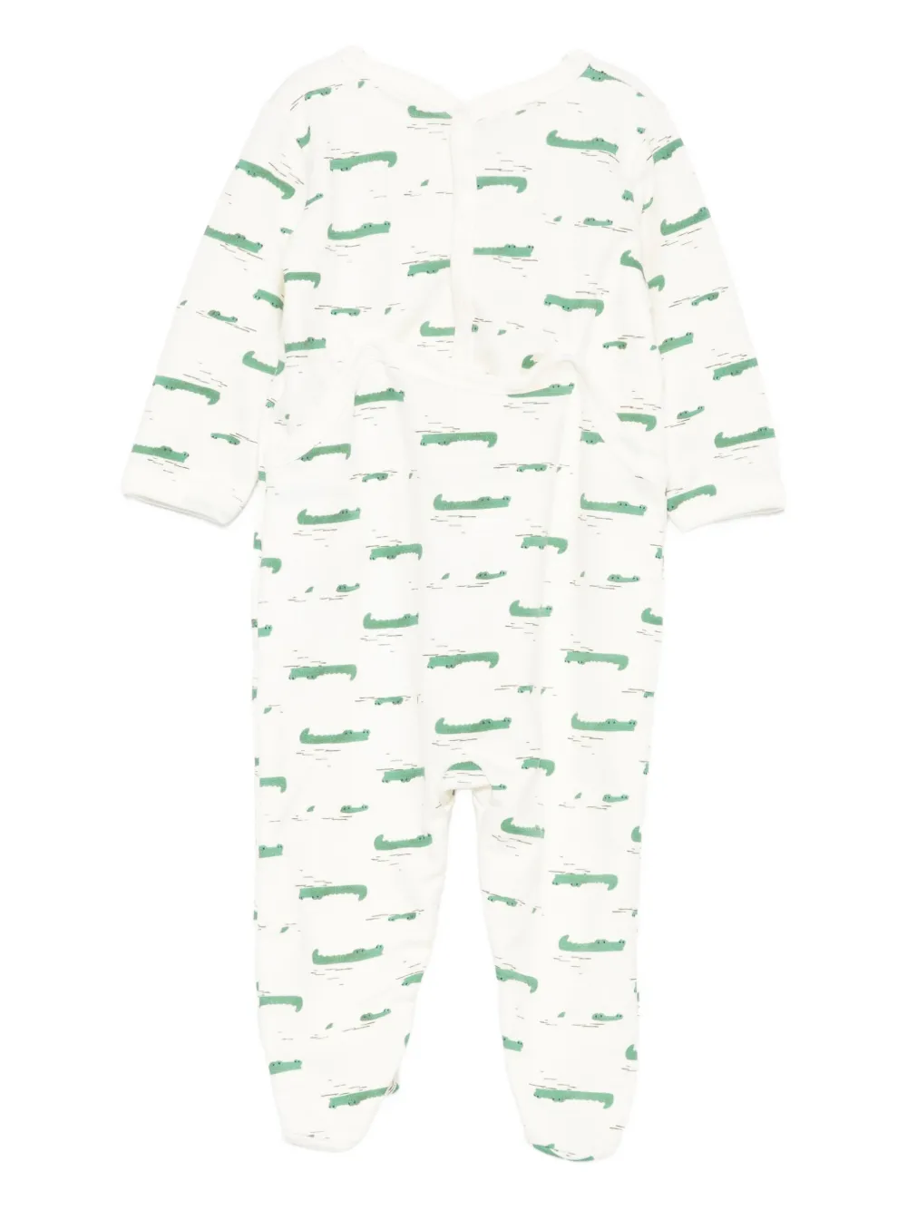 Petit Bateau Babypakje met krokodillenprint Wit