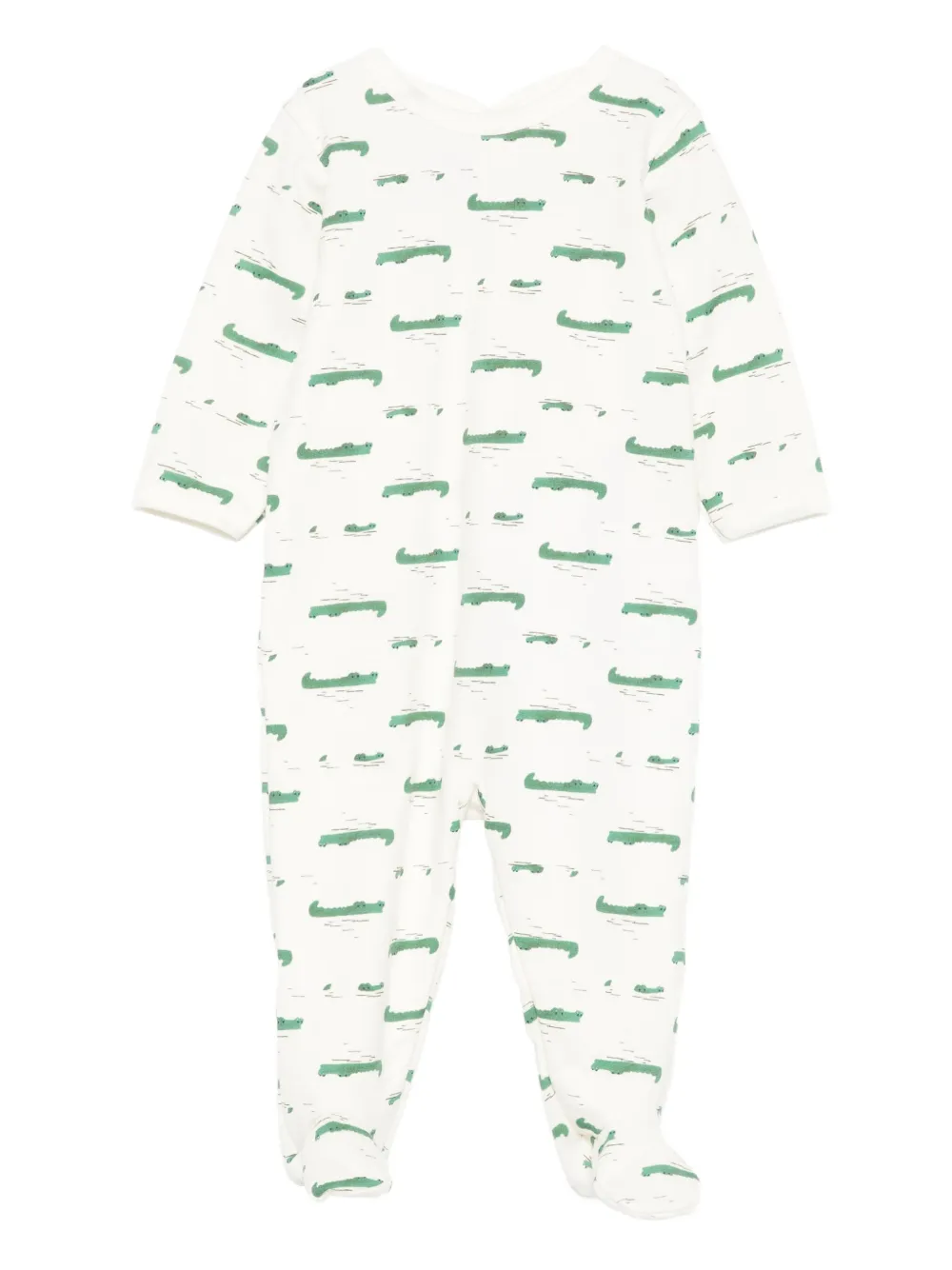 Petit Bateau Babypakje met krokodillenprint Wit
