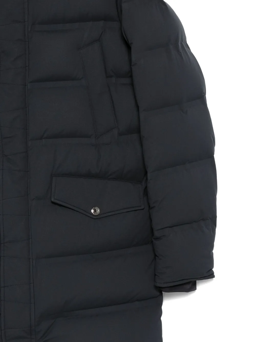 Kired Hooded Padded Coat In Black