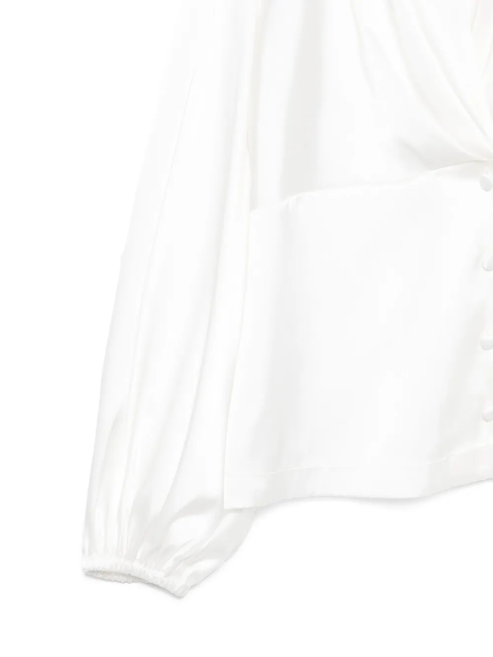 Balloon-Sleeve Button Top