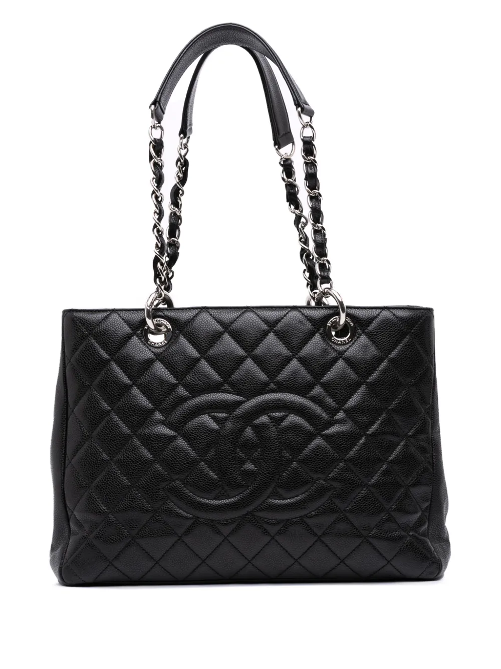 CHANEL Pre-Owned 2011 Caviar Grand Shopping tote bag - ブラック CHANEL Pre-Owned 2011 Caviar Grand Shopping tote bag - ブラック