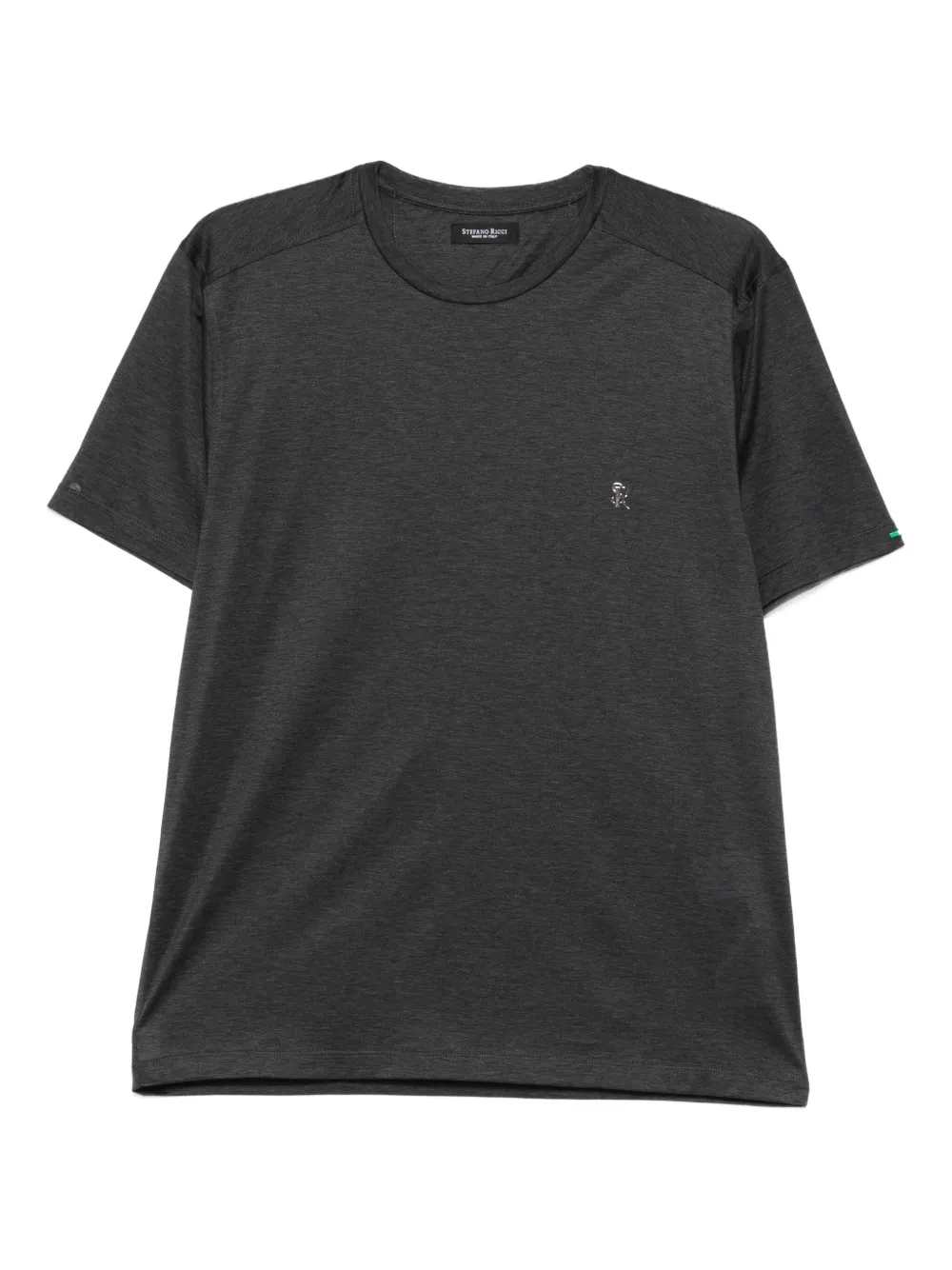 Stefano Ricci embroidered-detail cotton T-shirt | Grey | Image 1