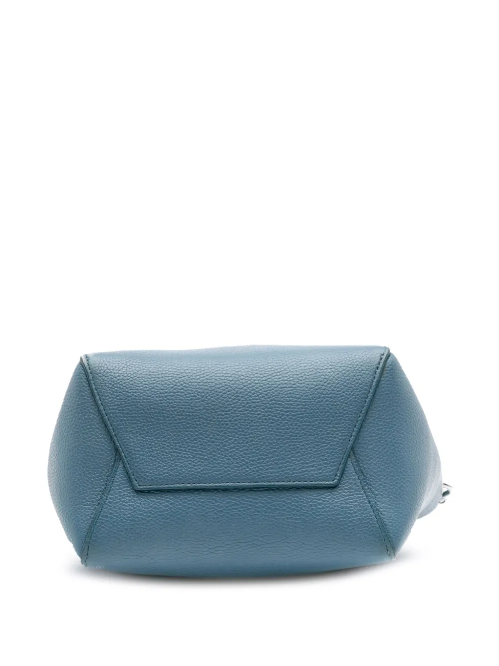 Pre-owned Celine 2019 Small Soft Grained Calfskin Seau Sangle Bucket Bag In Blue